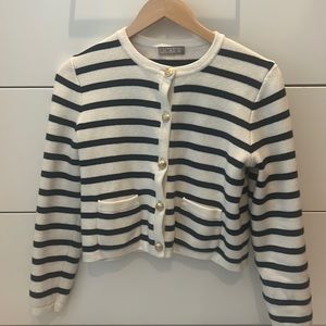 JCrew Striped Knit Lady Jacket Size Small EUC